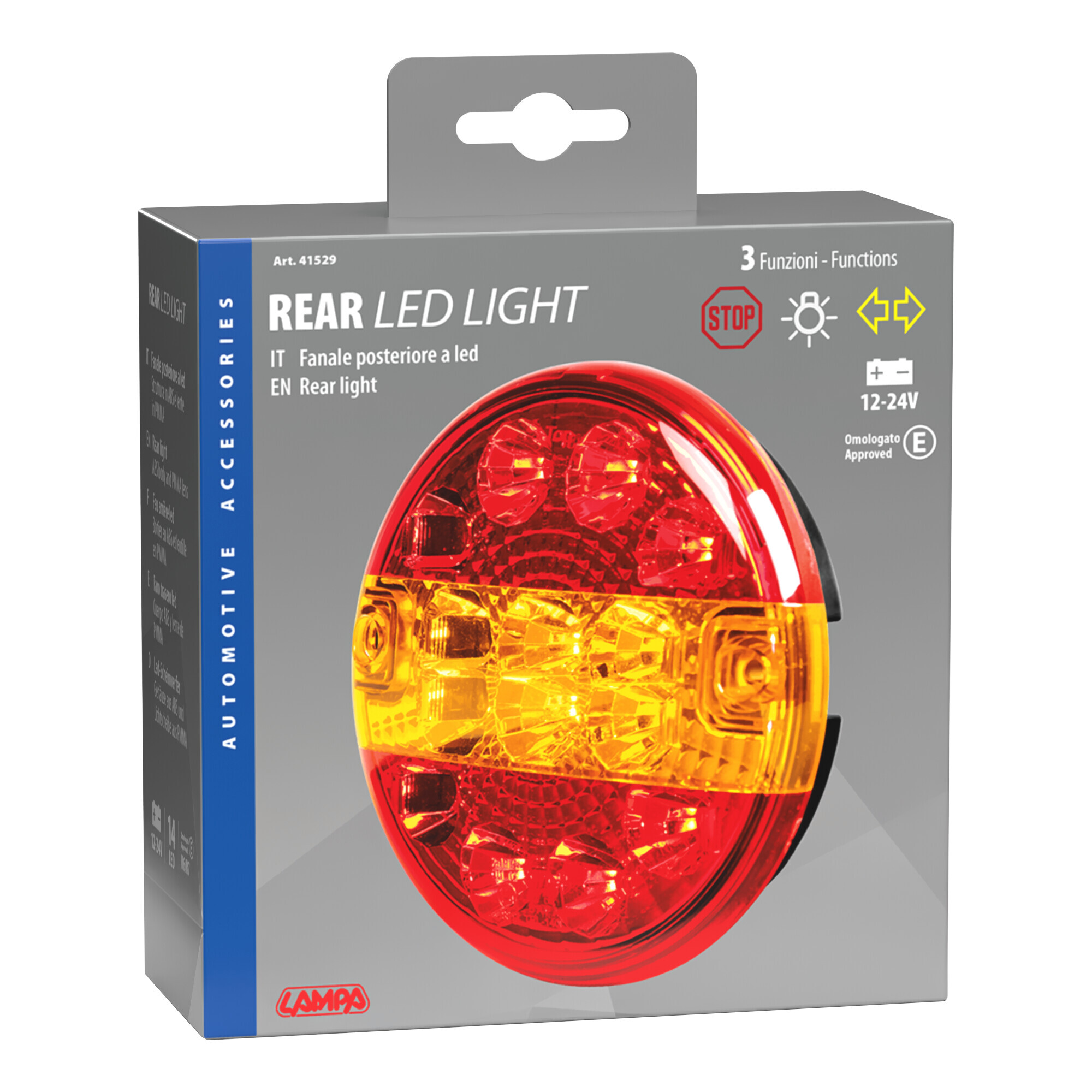 Fanale rotondo posteriore Led 3 funzioni, 12/24V - immagine 7