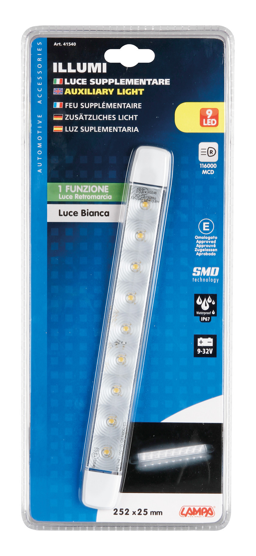 Illumi, luce ingombro - 9 Led - 12/24V - Bianco - 1 funzione - immagine 5