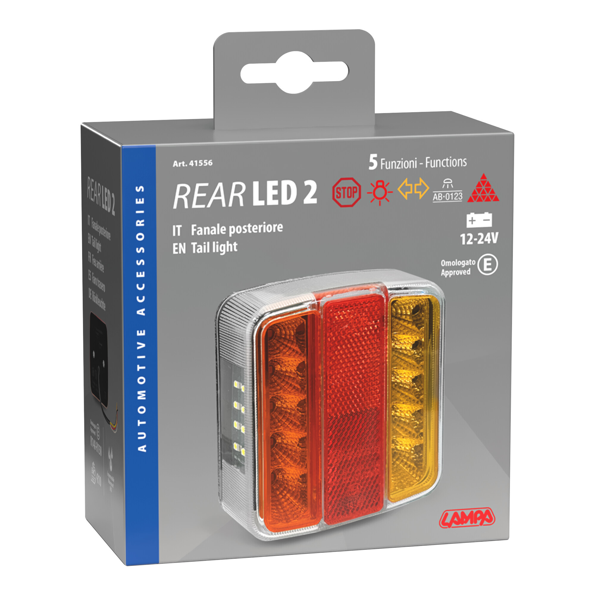 Rear Led 2, fanale posteriore a Led, 5 funzioni, 12/24V - immagine 5
