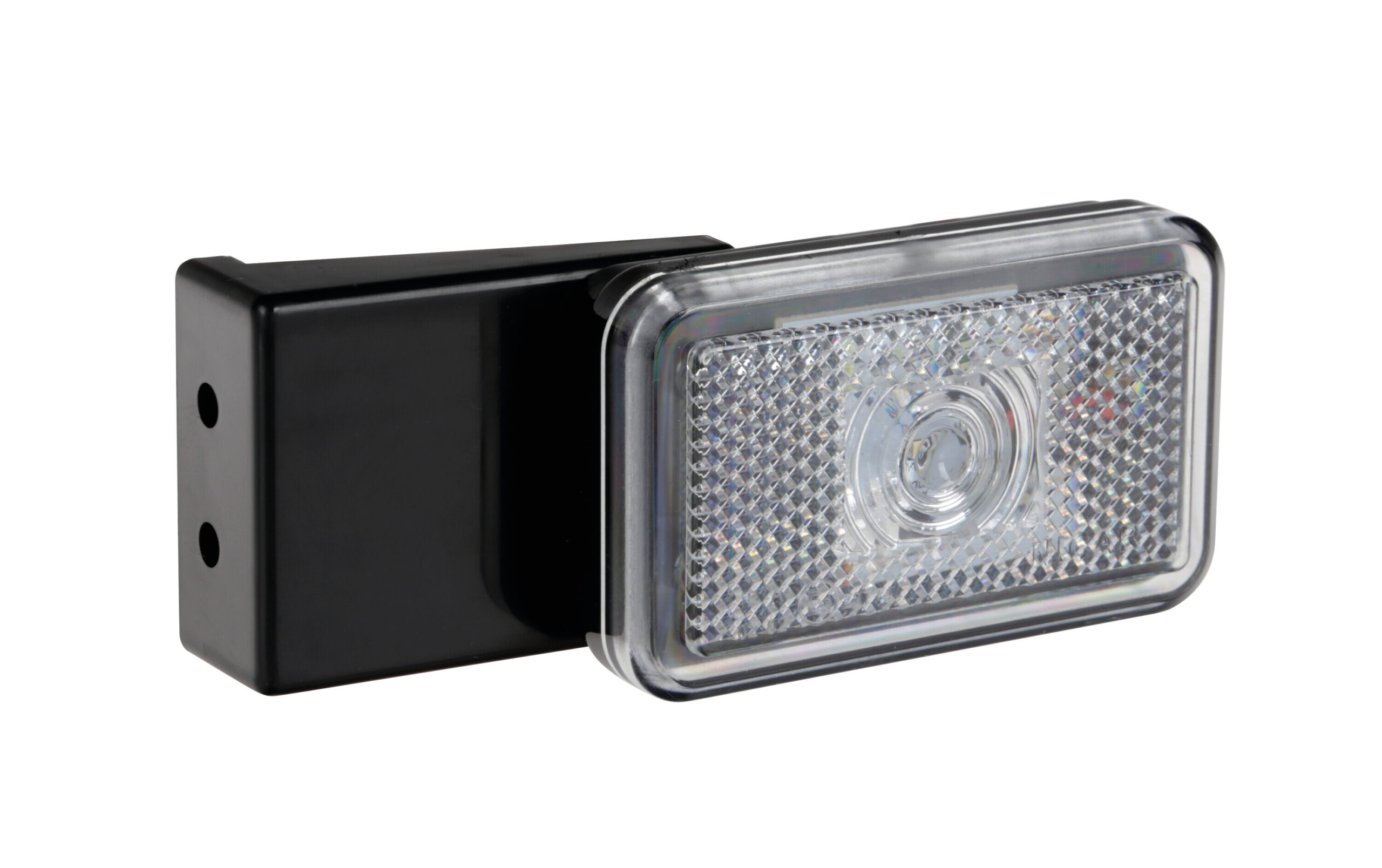 Luce ingombro con catarifrangente e staffa - 1 Led - 12/24V - Bianco