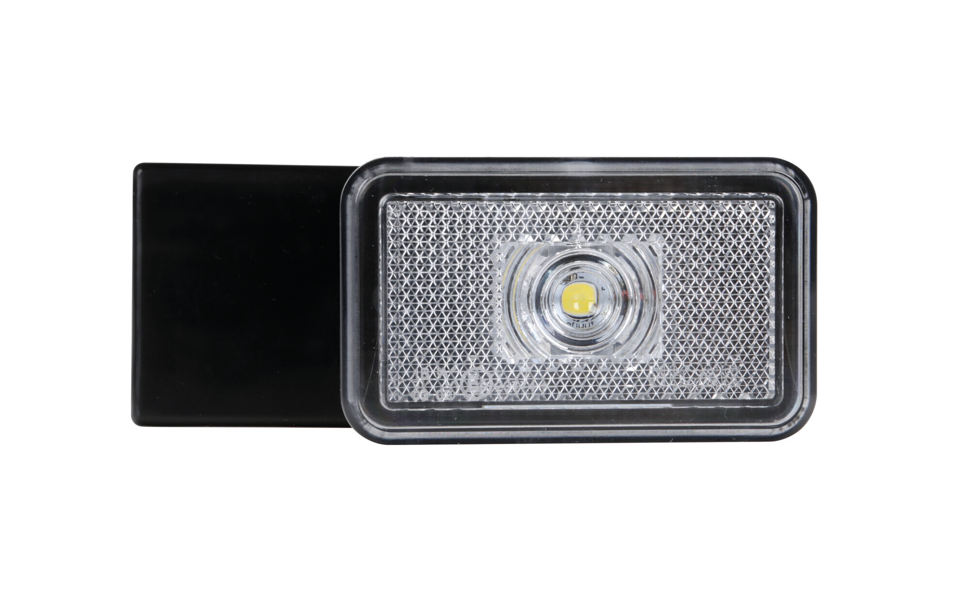 Luce ingombro con catarifrangente e staffa - 1 Led - 12/24V - Bianco - immagine 2