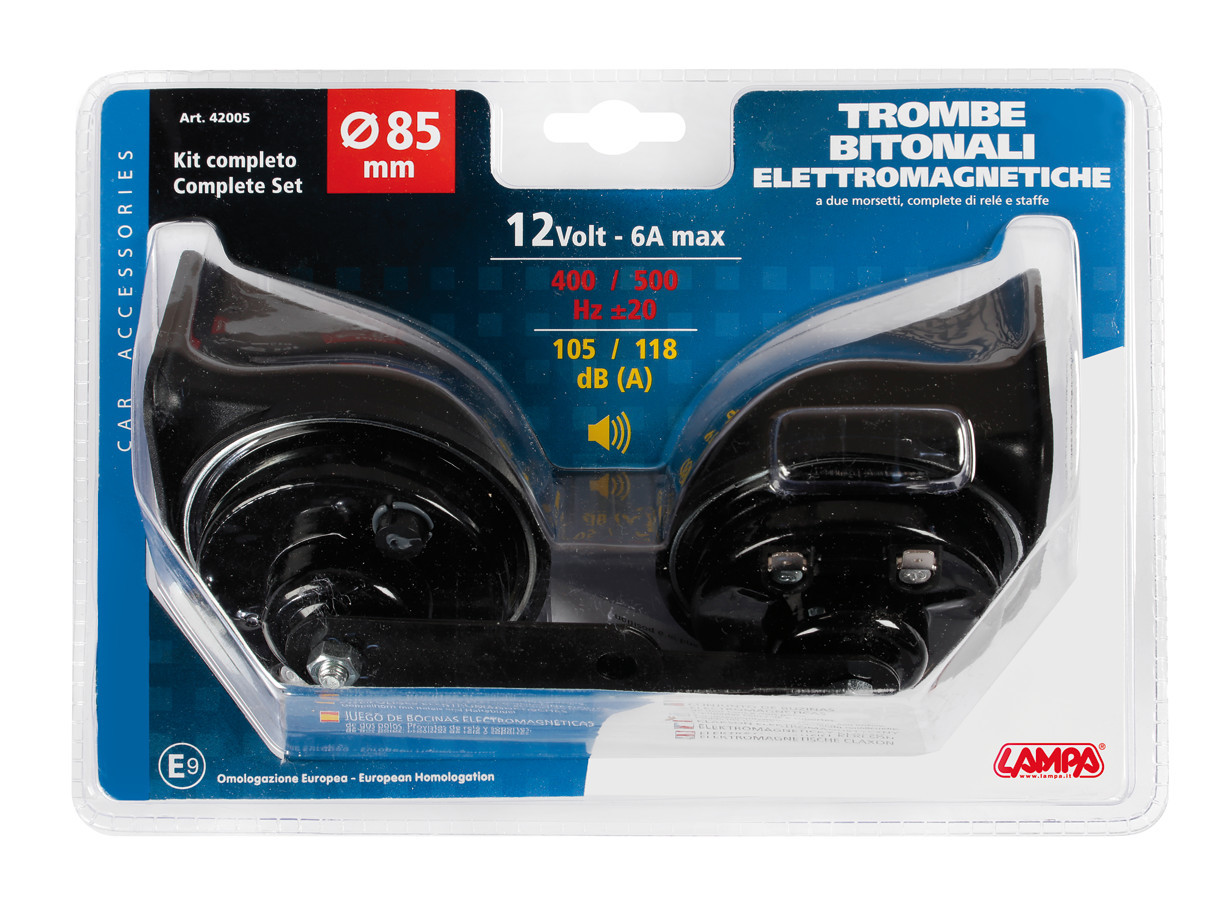 Avvisatore acustico bitonale, Ø 85 mm - 12V - immagine 2
