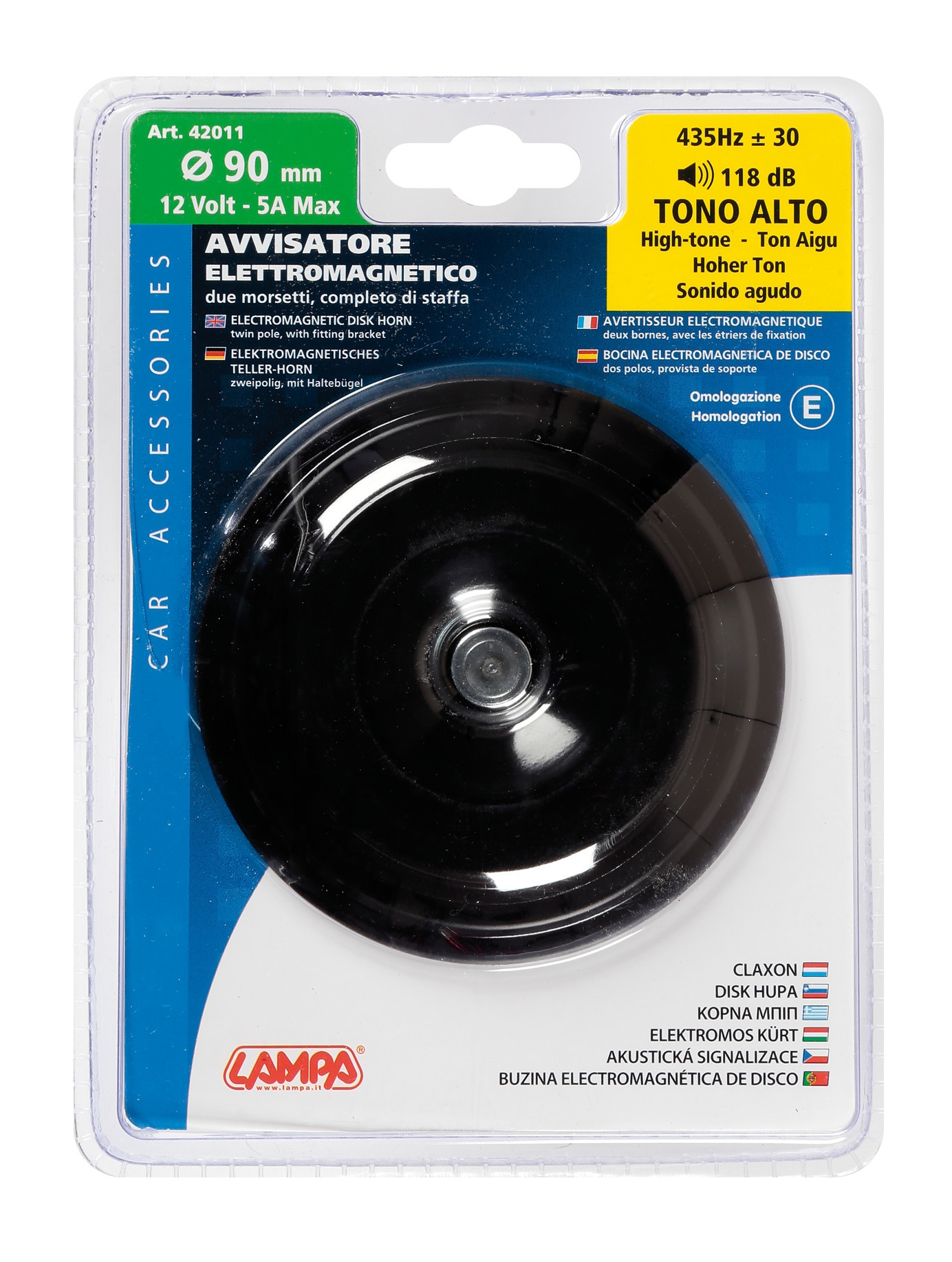 Avvisatore acustico Ø 90 mm, 12V - Tono alto - immagine 2