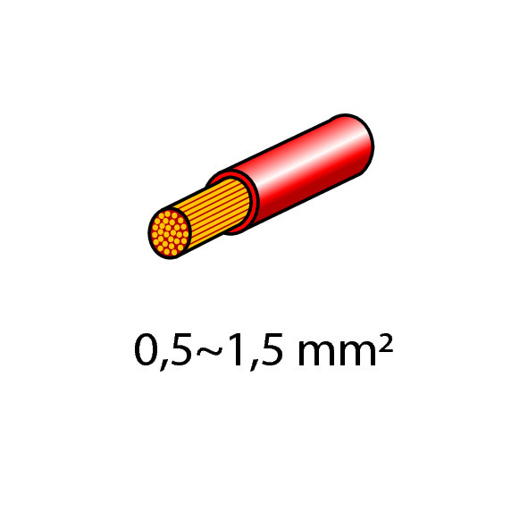 Kit 40 terminali-capicorda piatti - Rosso - immagine 2