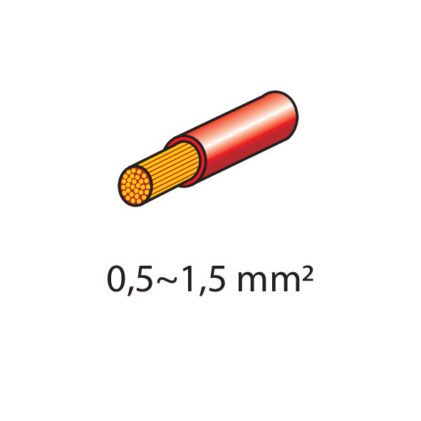 Kit 20 terminali-capicorda piatti - Rosso - immagine 2