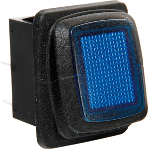 Interruttore impermeabile con spia a Led - 12/24V - Blu