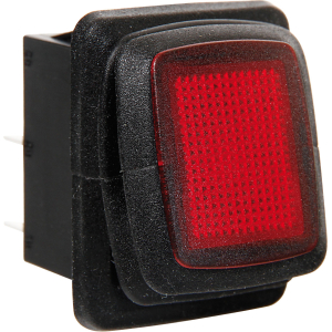 Interruttore impermeabile con spia a Led - 12/24V - Rosso