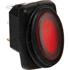 Micro interruttore impermeabile con spia a Led - 12/24V - Rosso