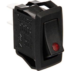Micro interruttore con spia a Led - 12/24V - Rosso