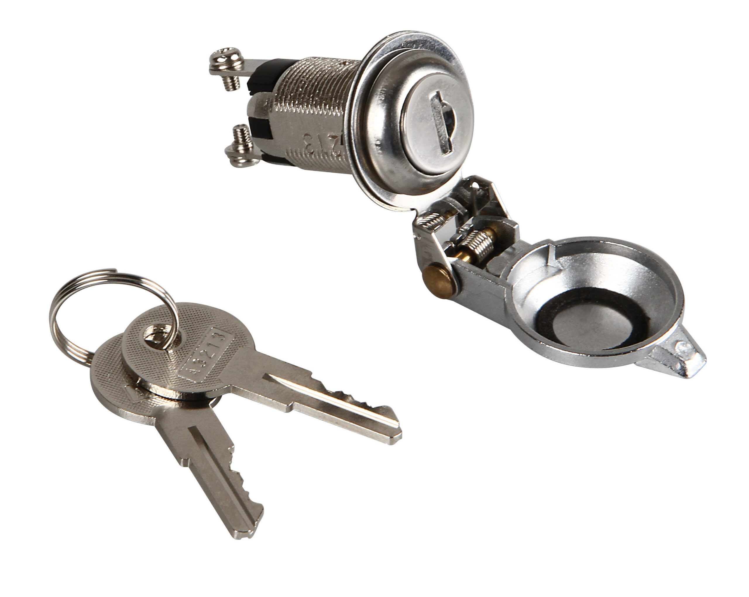 Interruttore a chiave con protezione - 12/24V - 10A