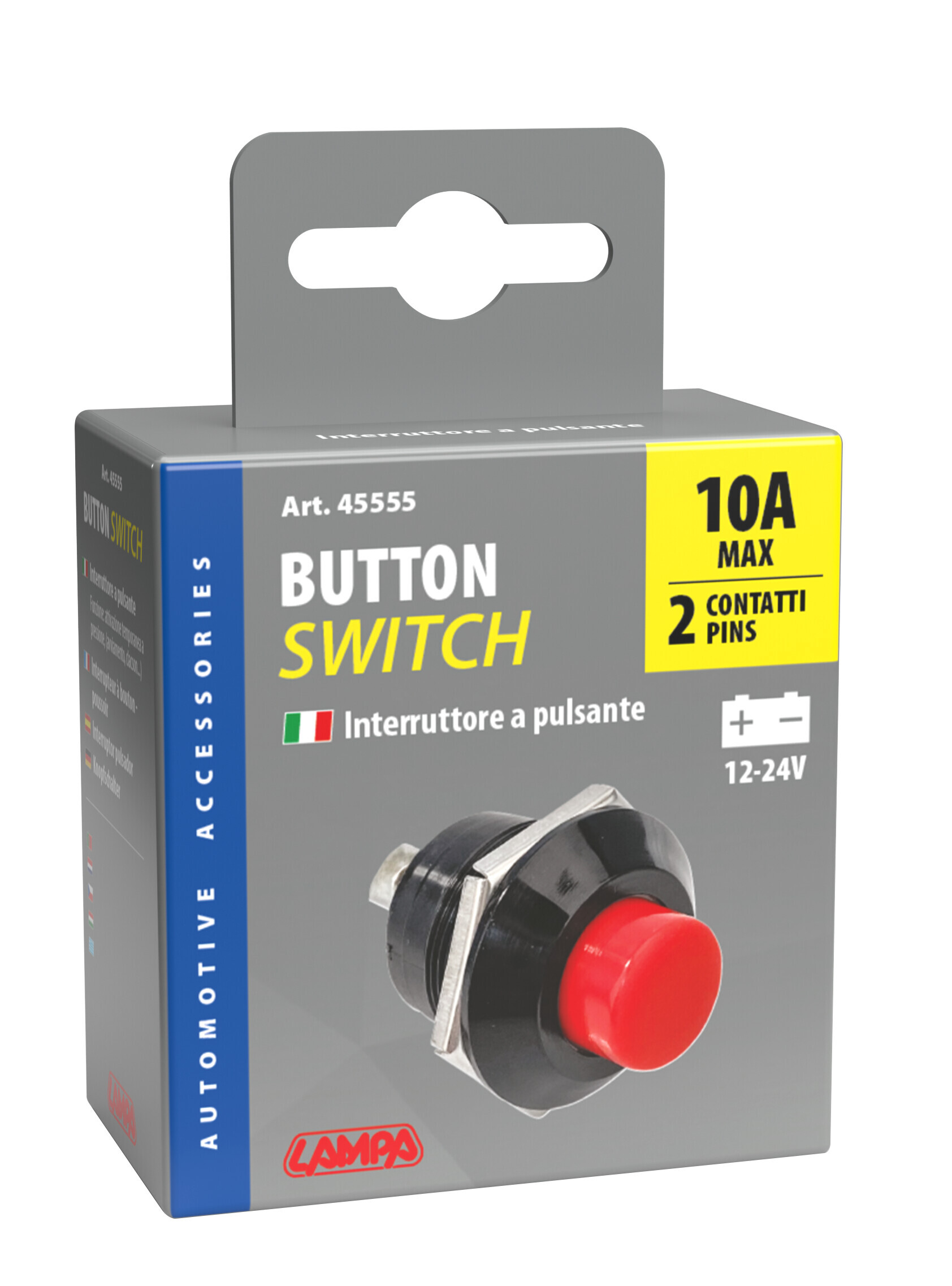 Interruttore a pulsante - 12/24V - 10A - immagine 3