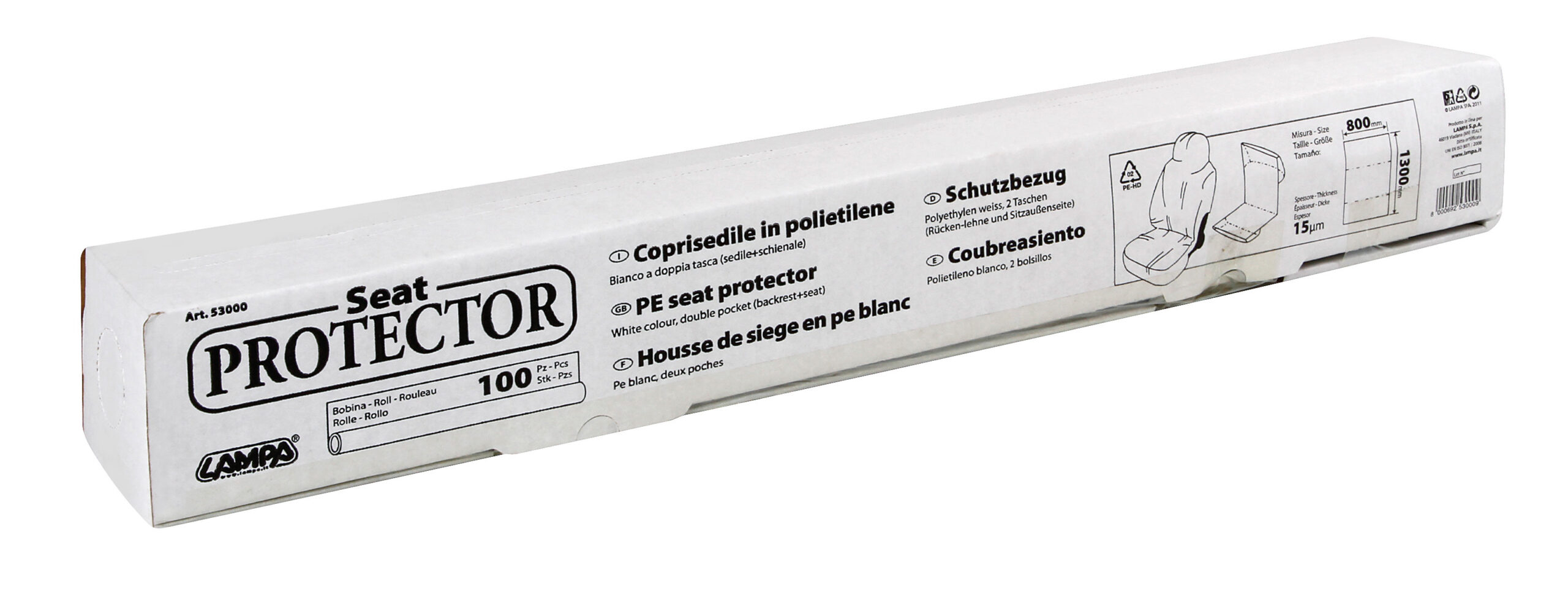 Protezione sedile in PE, dispenser 100 pz - immagine 3
