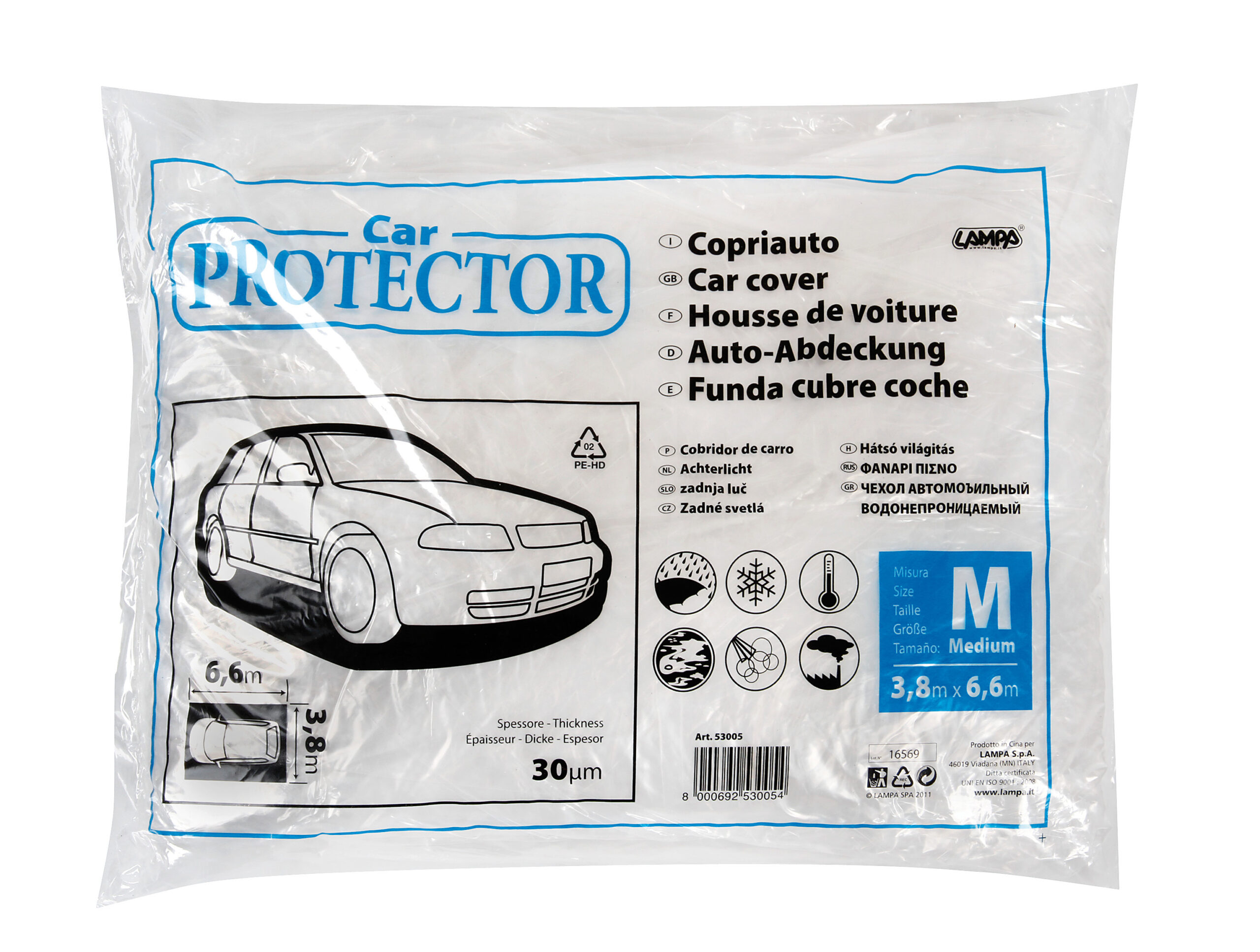 Protezione copriauto in PE - M - 6,6x3,8 m - immagine 2