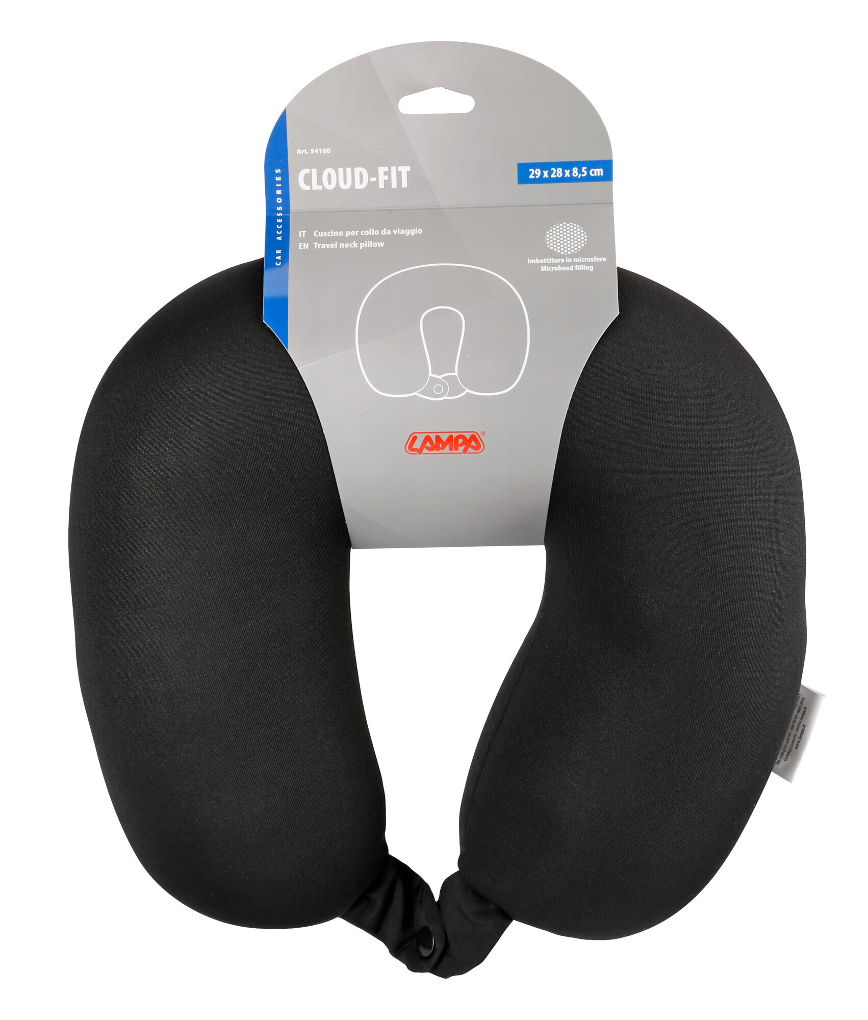 Cloud-Fit, cuscino per collo da viaggio - Nero - immagine 2