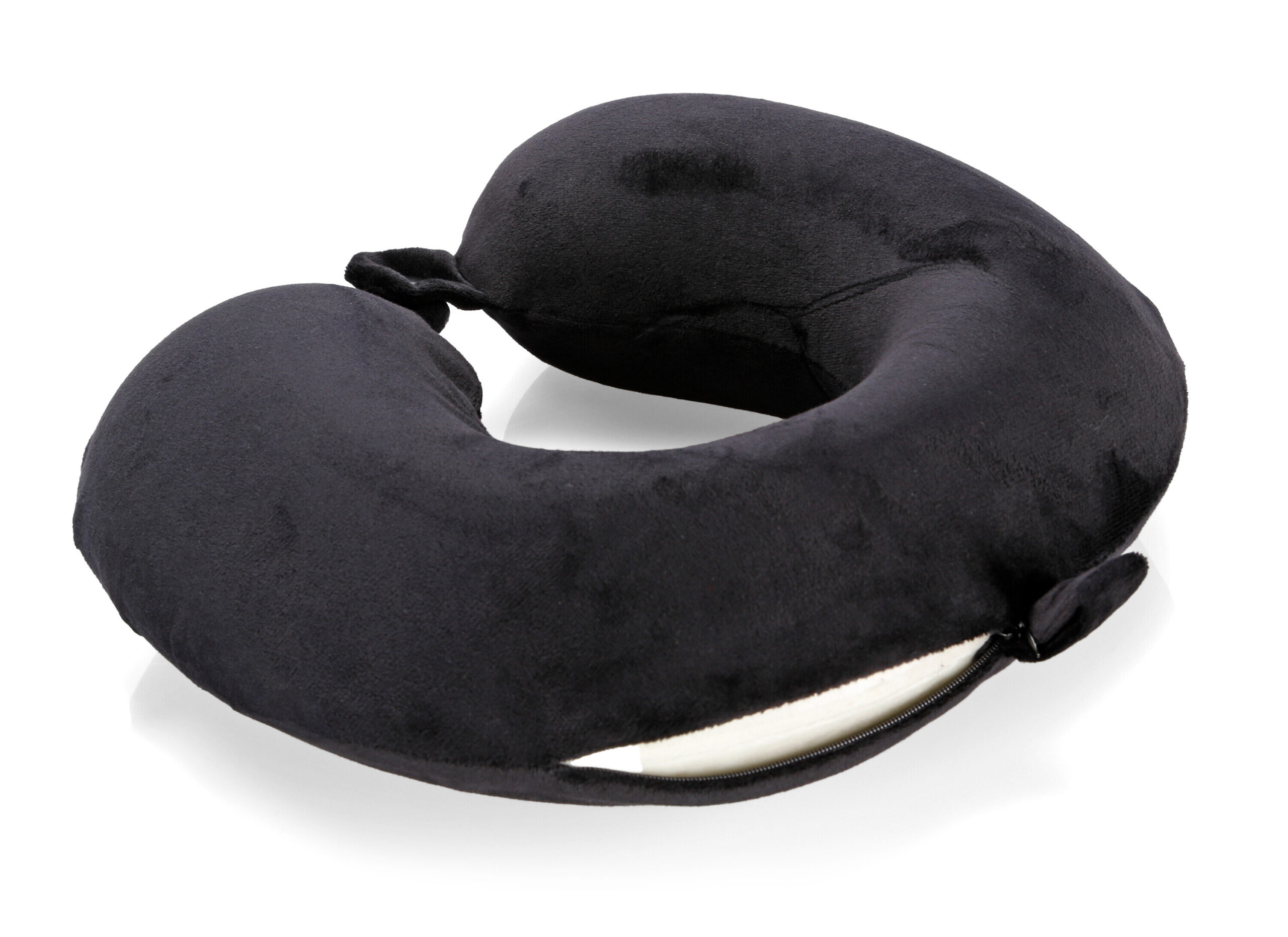 Memory-Wrap, cuscino per collo in memory foam da viaggio - Nero - immagine 2