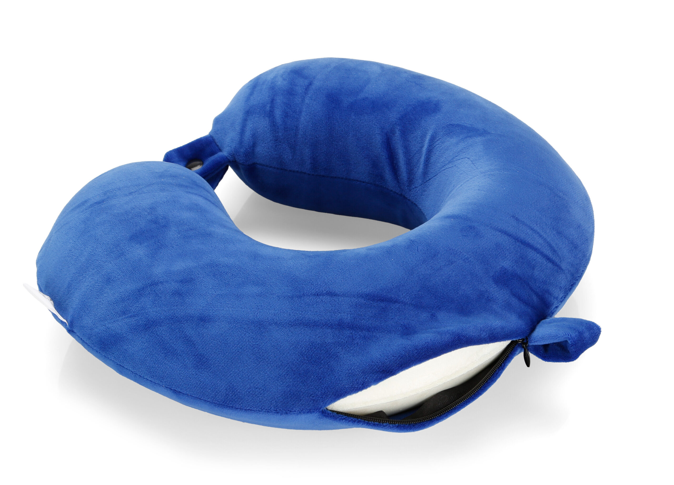 Memory-Wrap, cuscino per collo in memory foam da viaggio - Blu Navy - immagine 2