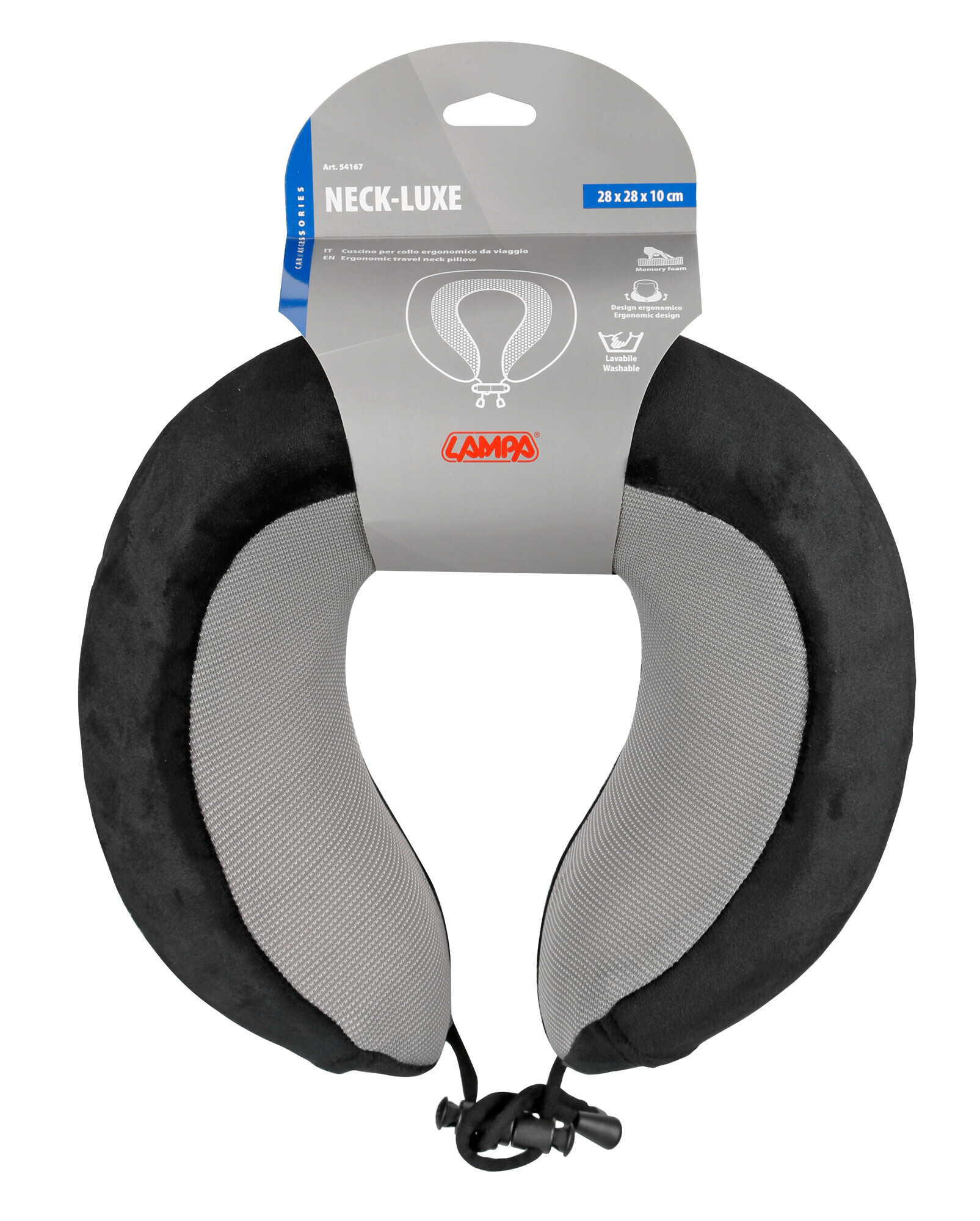 Neck-Luxe, cuscino per collo ergonomico da viaggio - Nero - immagine 4