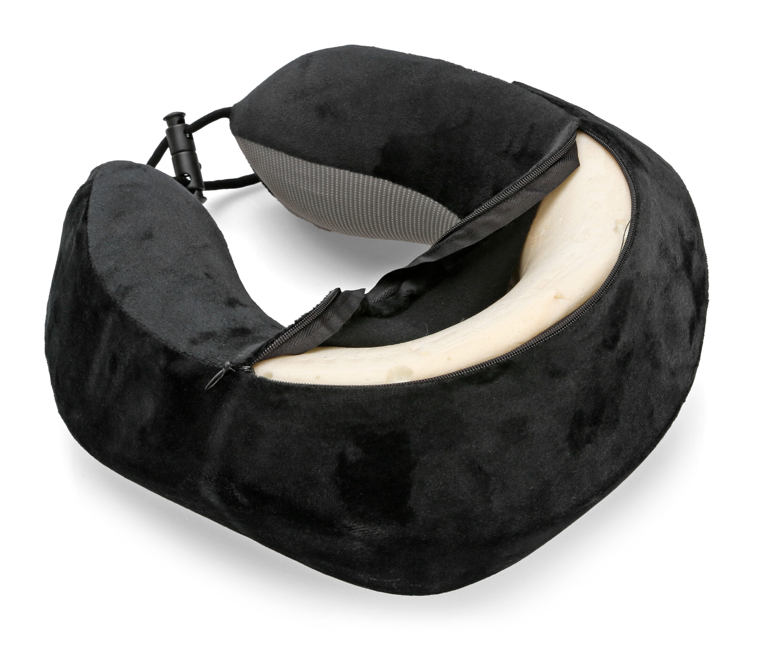 Neck-Luxe, cuscino per collo ergonomico da viaggio - Nero - immagine 3