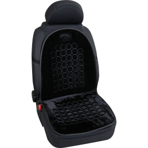Massage-Velluto, schienale magnetico massaggiante in velluto - Nero