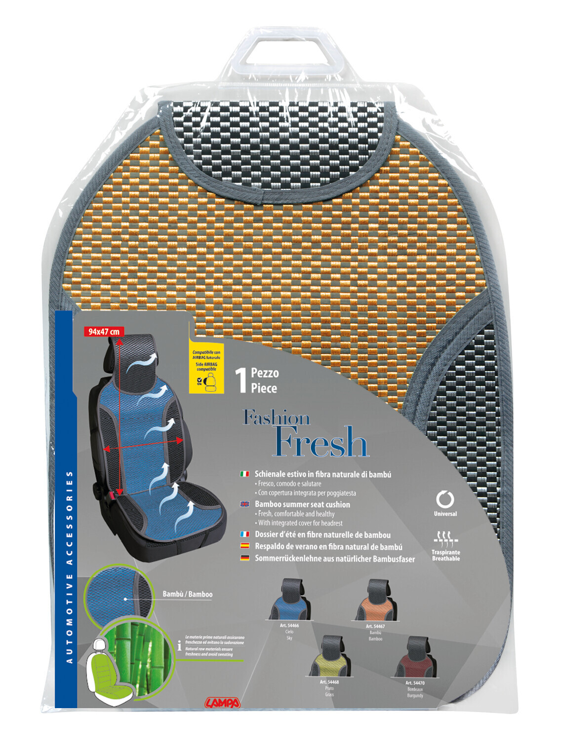 Fashion-Fresh, schienale estivo in fibra naturale di bambù - Bambu - immagine 3