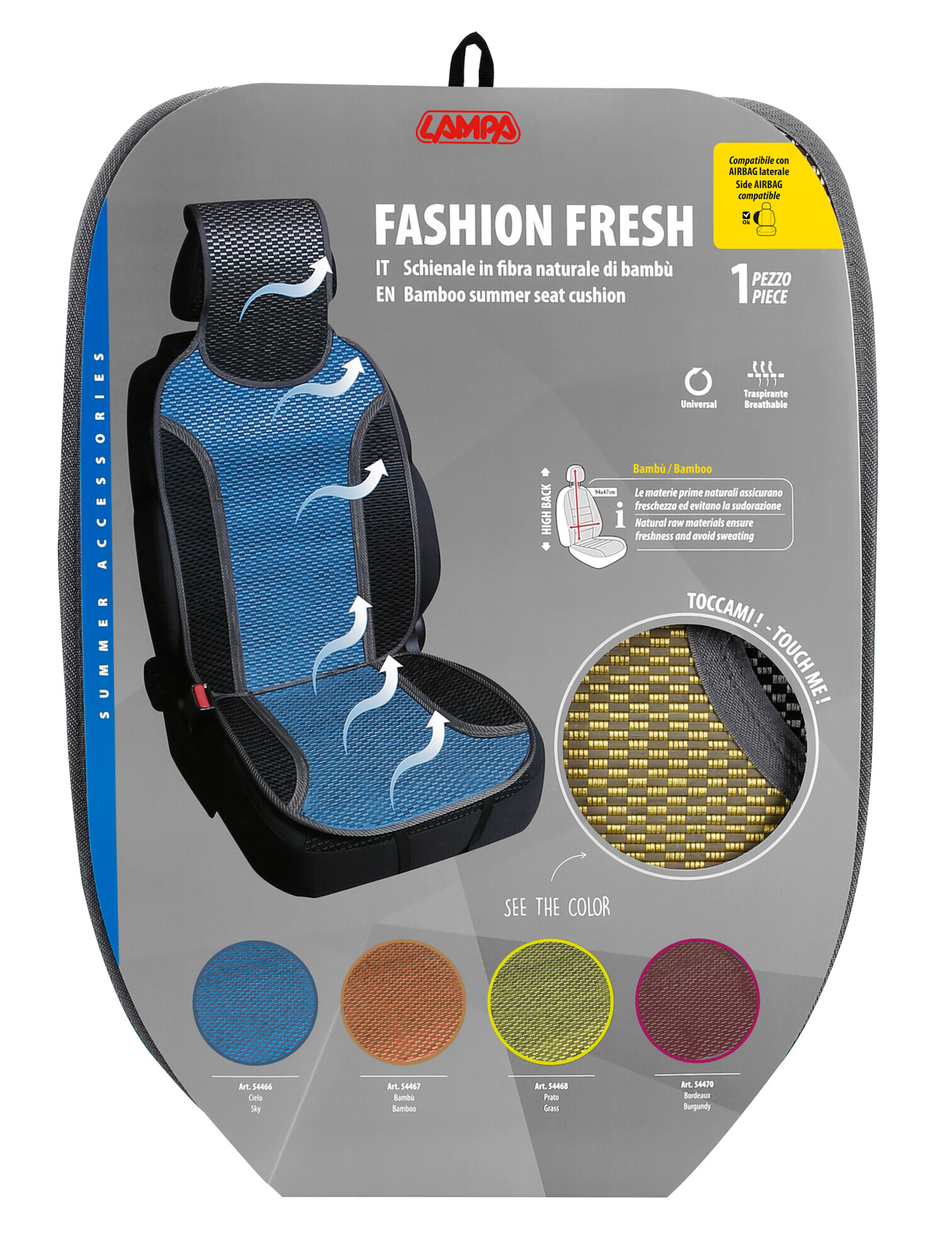 Fashion-Fresh, schienale estivo in fibra naturale di bambù - Prato - immagine 3
