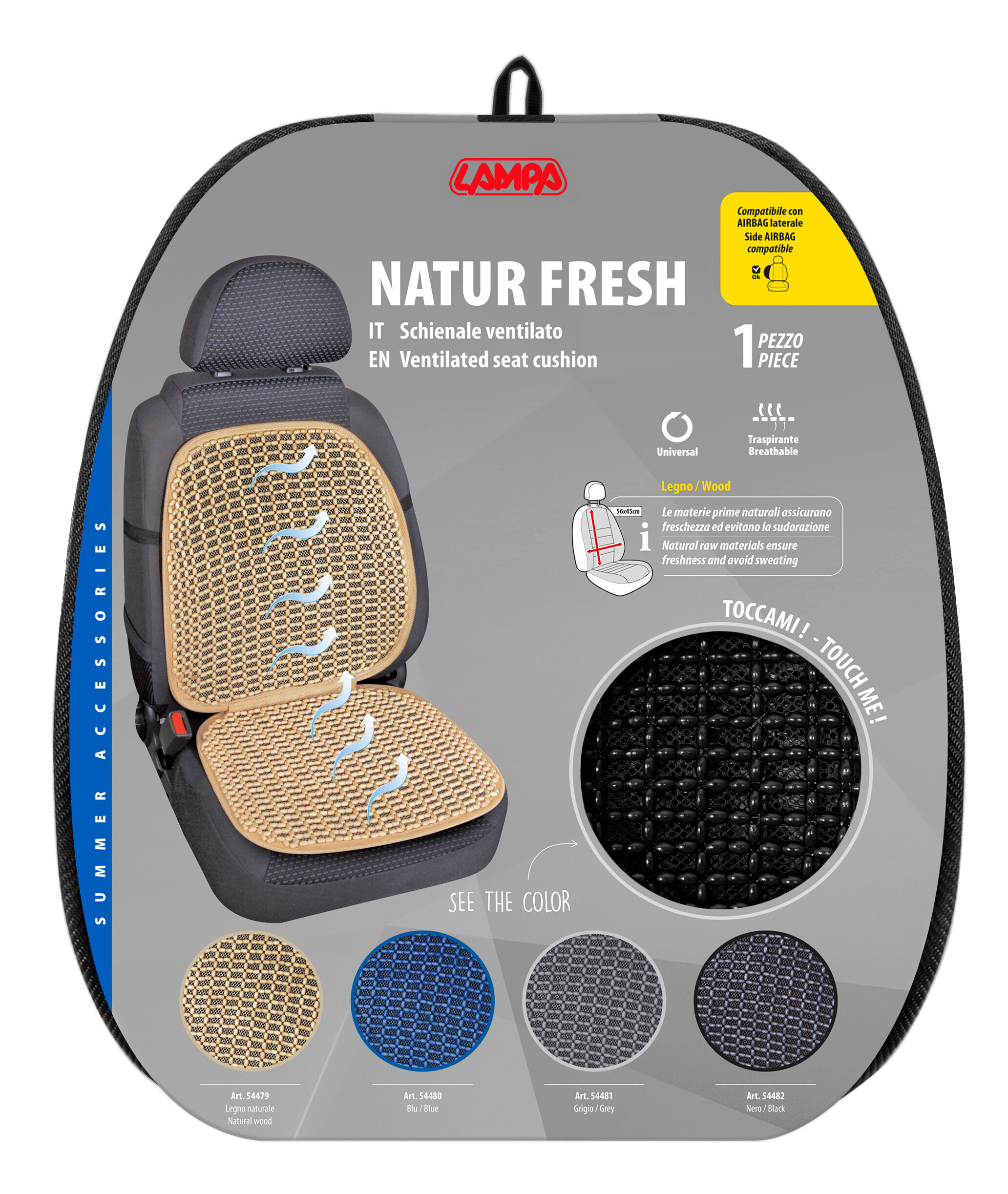 Natur-Fresh, schienale ventilato - Nero - immagine 2