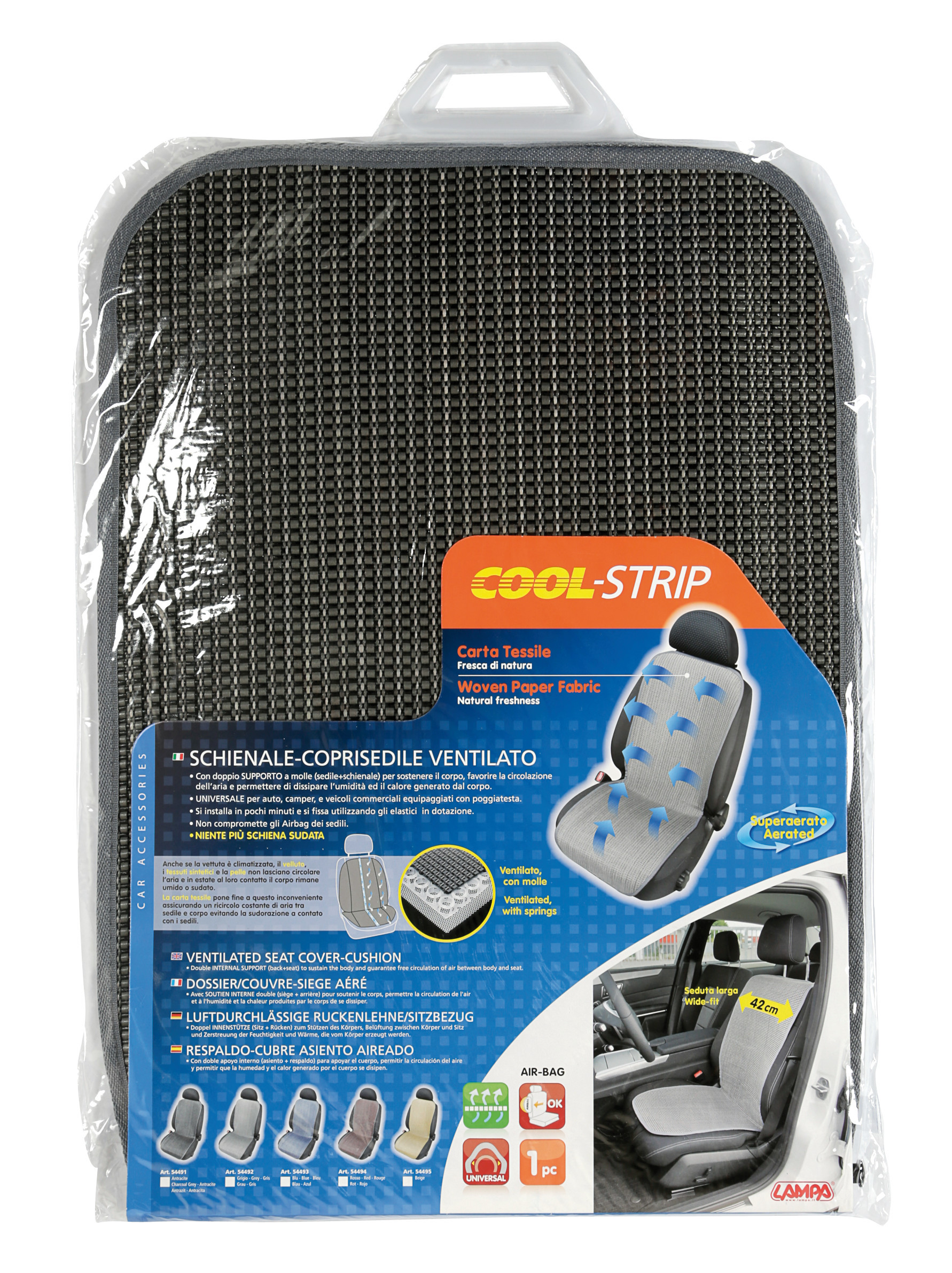 Cool-Strip, schienale ventilato in carta tessile - Antracite - immagine 6