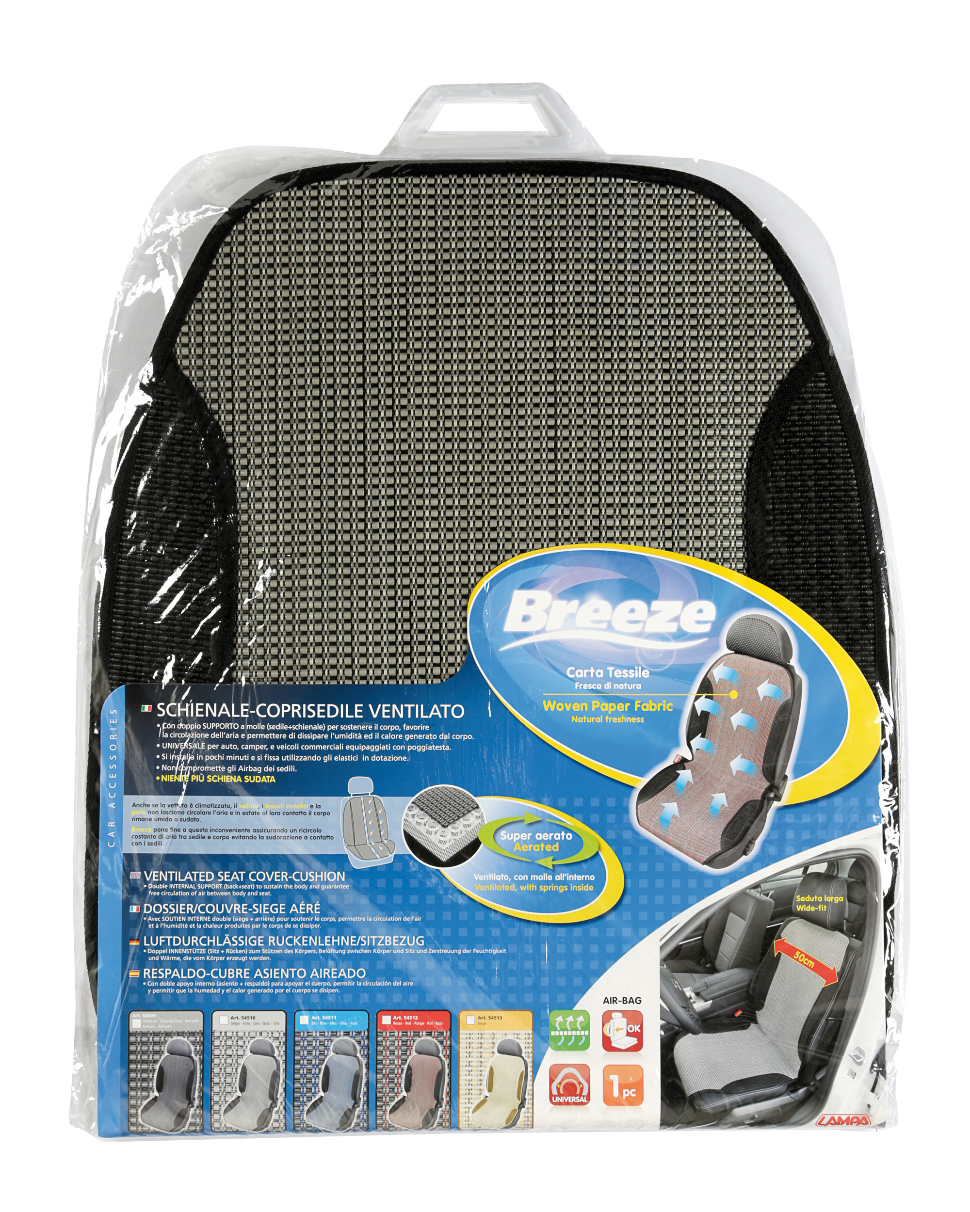 Breeze, schienale ventilato in carta tessile - Grigio - immagine 3