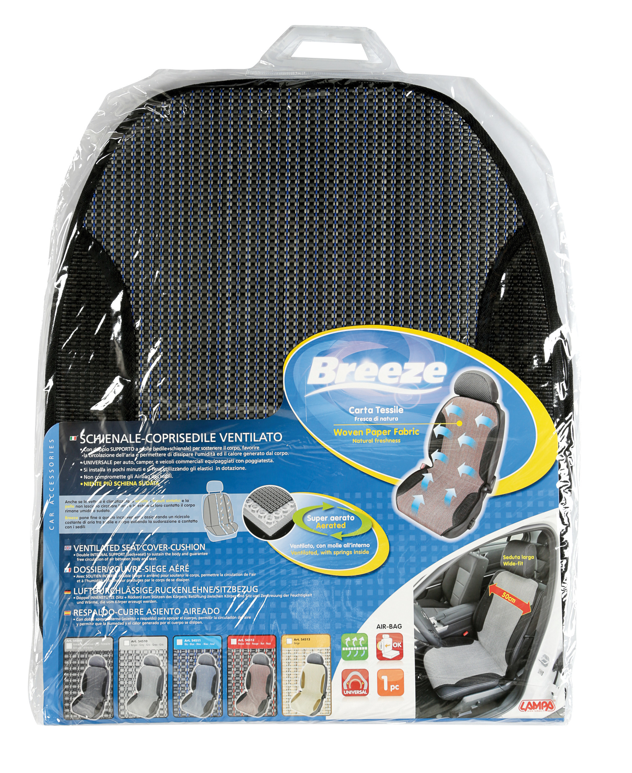 Breeze, schienale ventilato in carta tessile - Blu - immagine 3