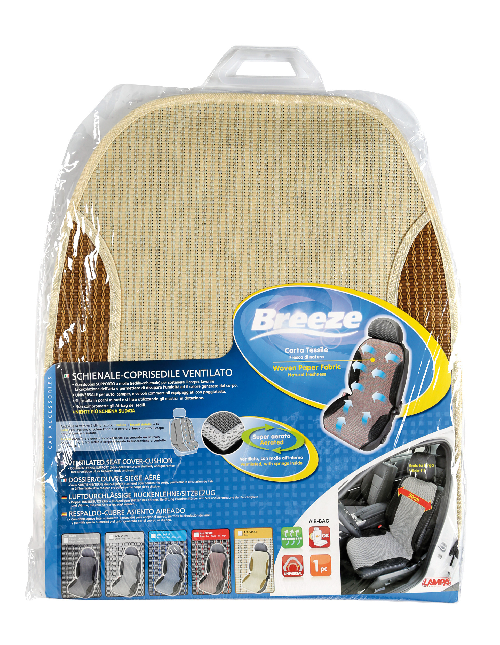 Breeze, schienale ventilato in carta tessile - Beige - immagine 3