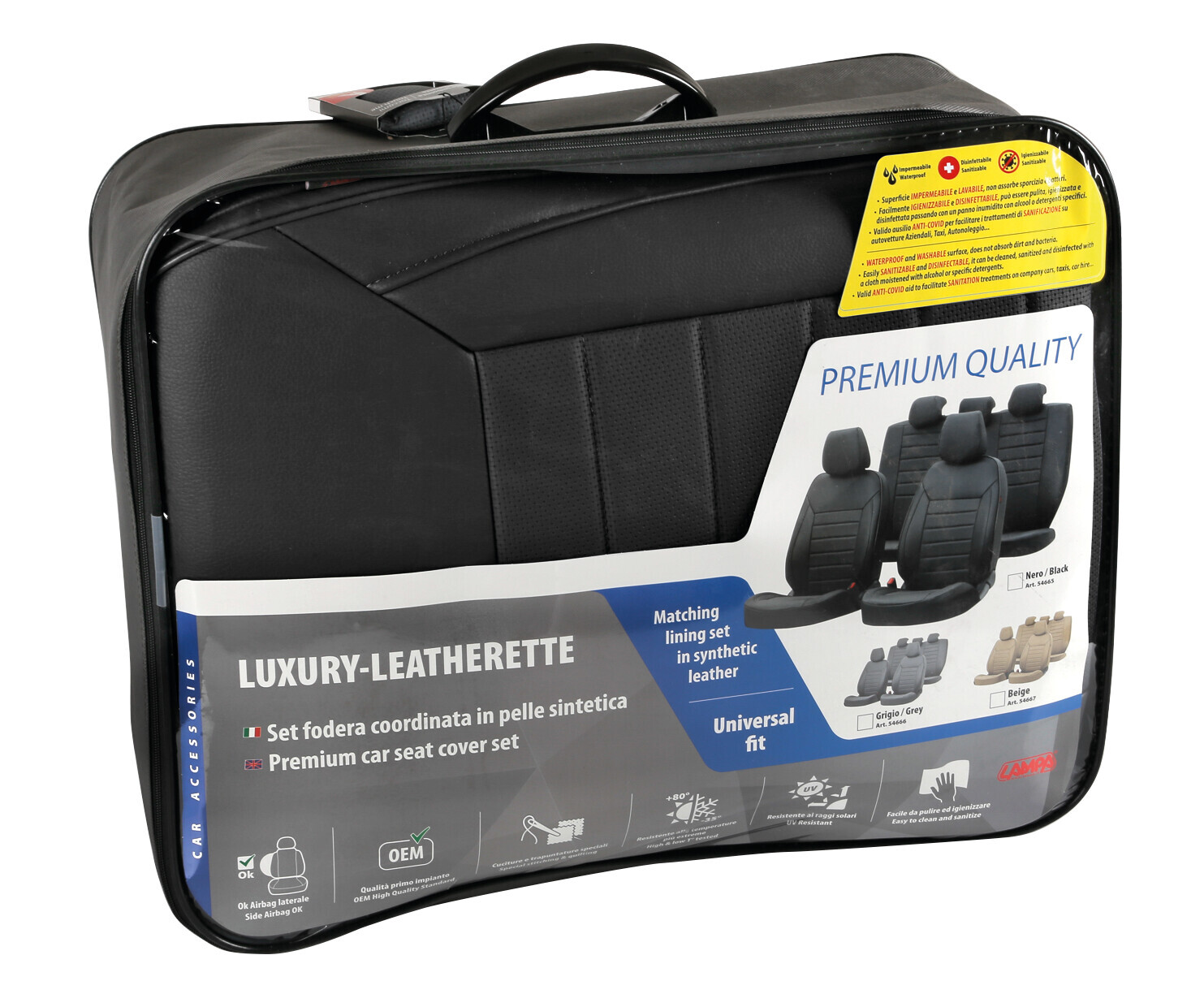 Luxury, set fodere coordinate in Skeentex - Nero - immagine 3