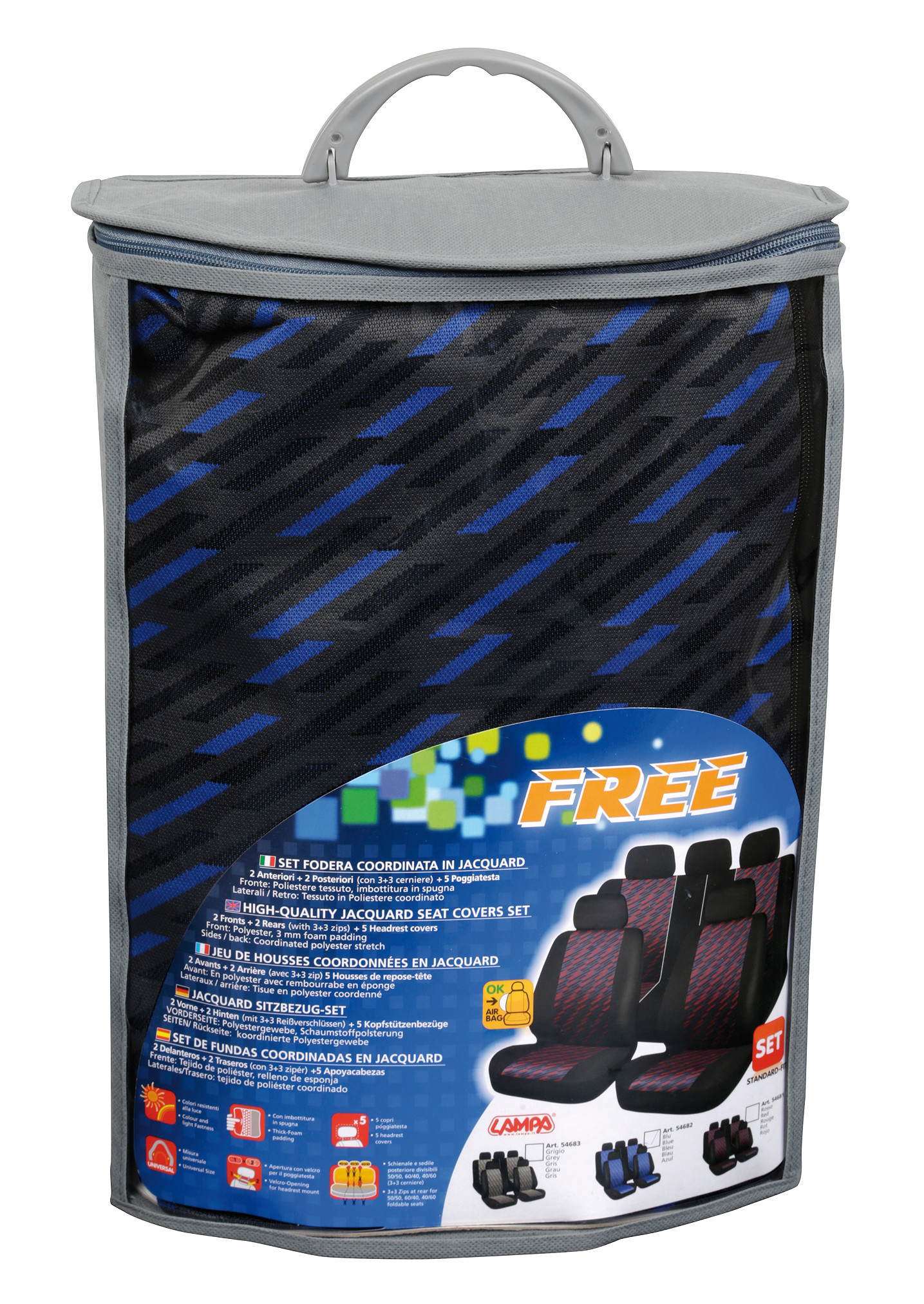Free, set fodere coordinate - Nero/Blu - immagine 3
