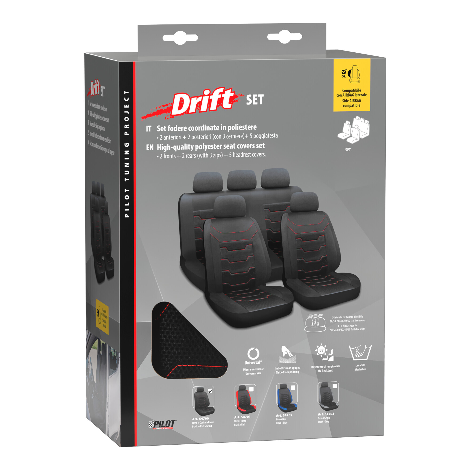 Drift, set fodere coordinate - Nero - immagine 3