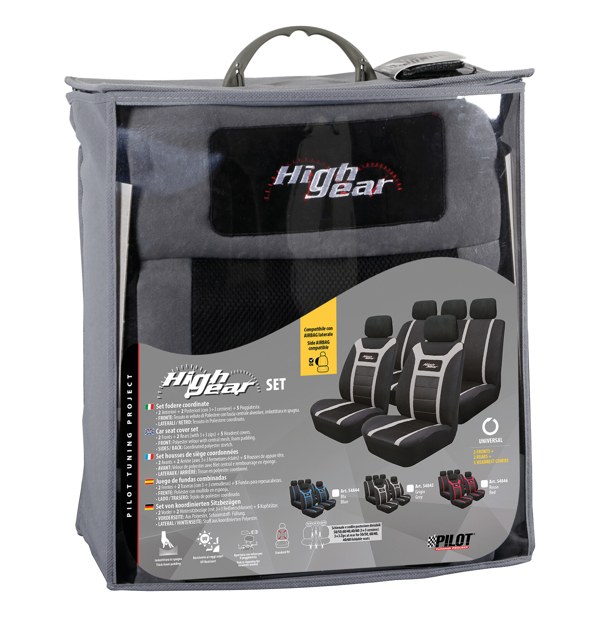High-Gear, set fodere coordinate - Grigio - immagine 2