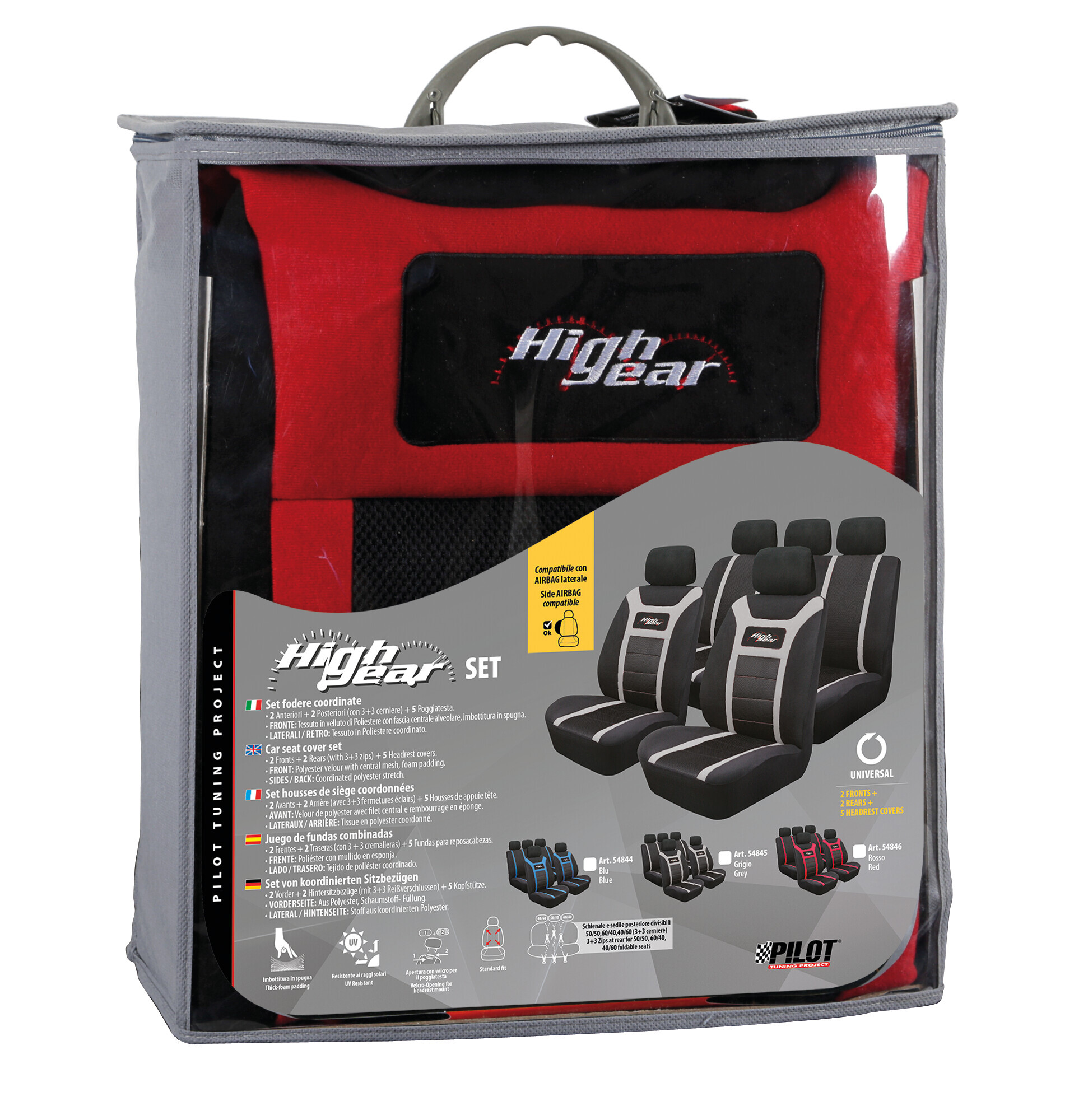High-Gear, set fodere coordinate - Rosso - immagine 2