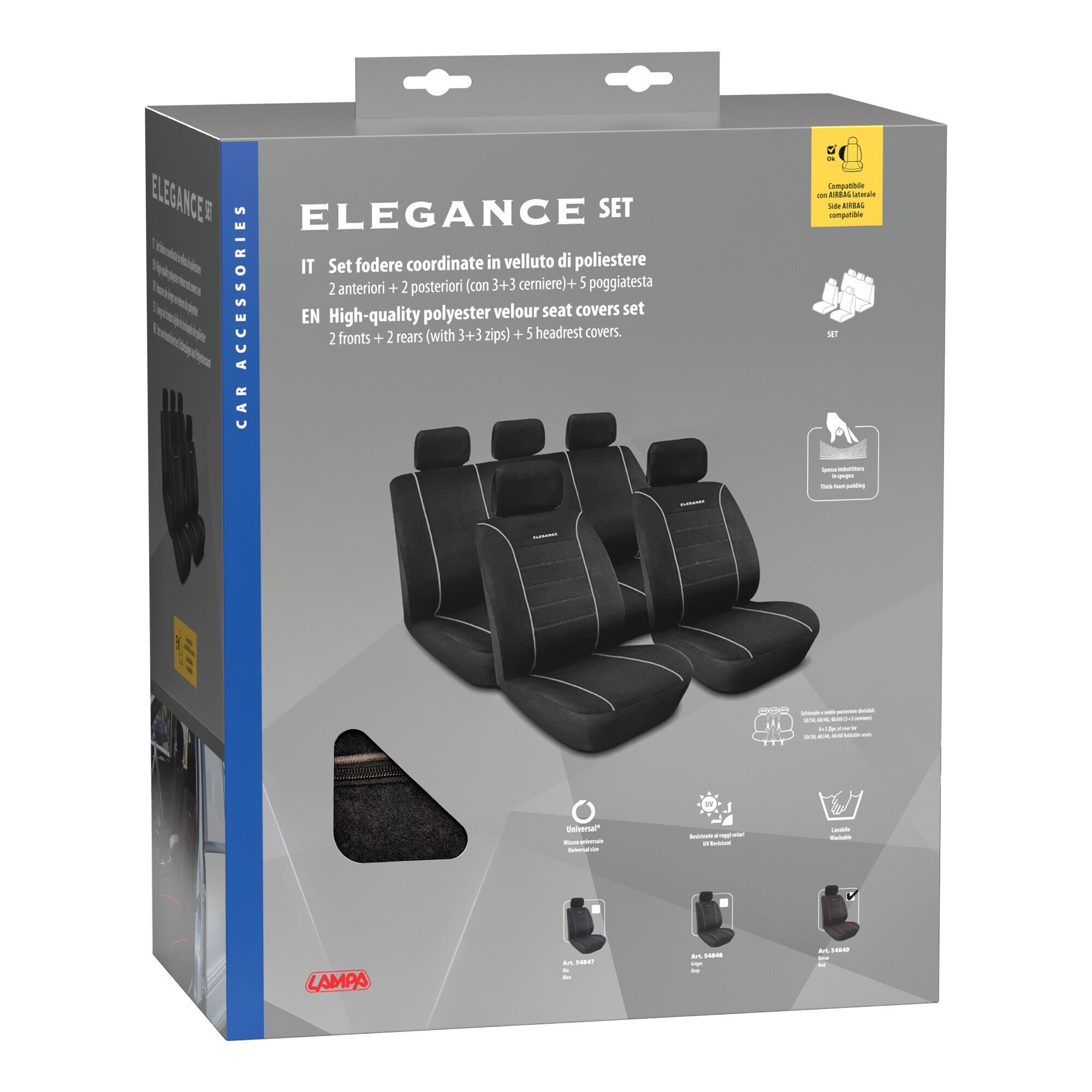 Elegance, set fodere coordinate - Grigio - immagine 2