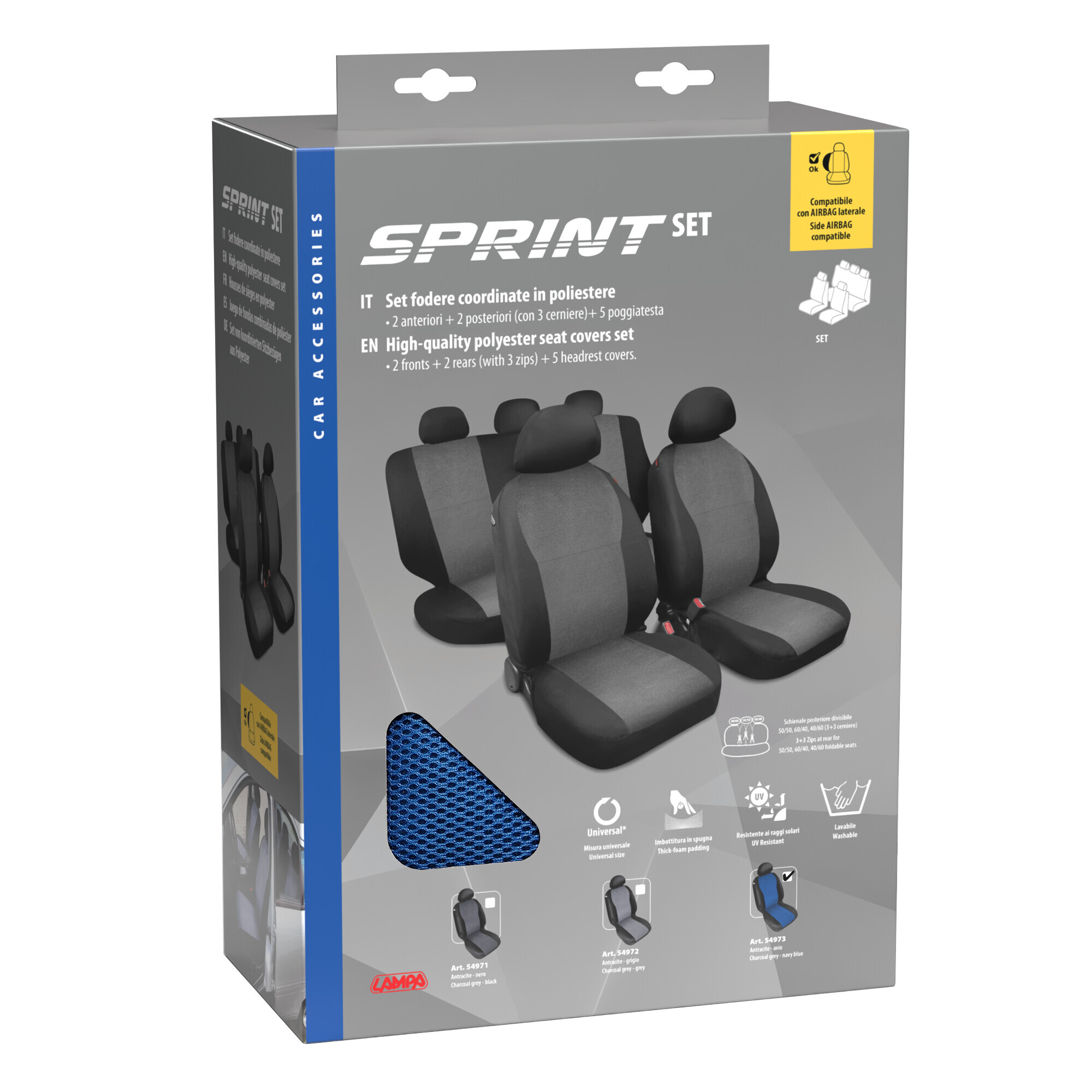 Sprint, set fodere coordinate - Blu - immagine 2