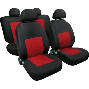 Sport, set fodere coordinate in jacquard - Rosso/Nero