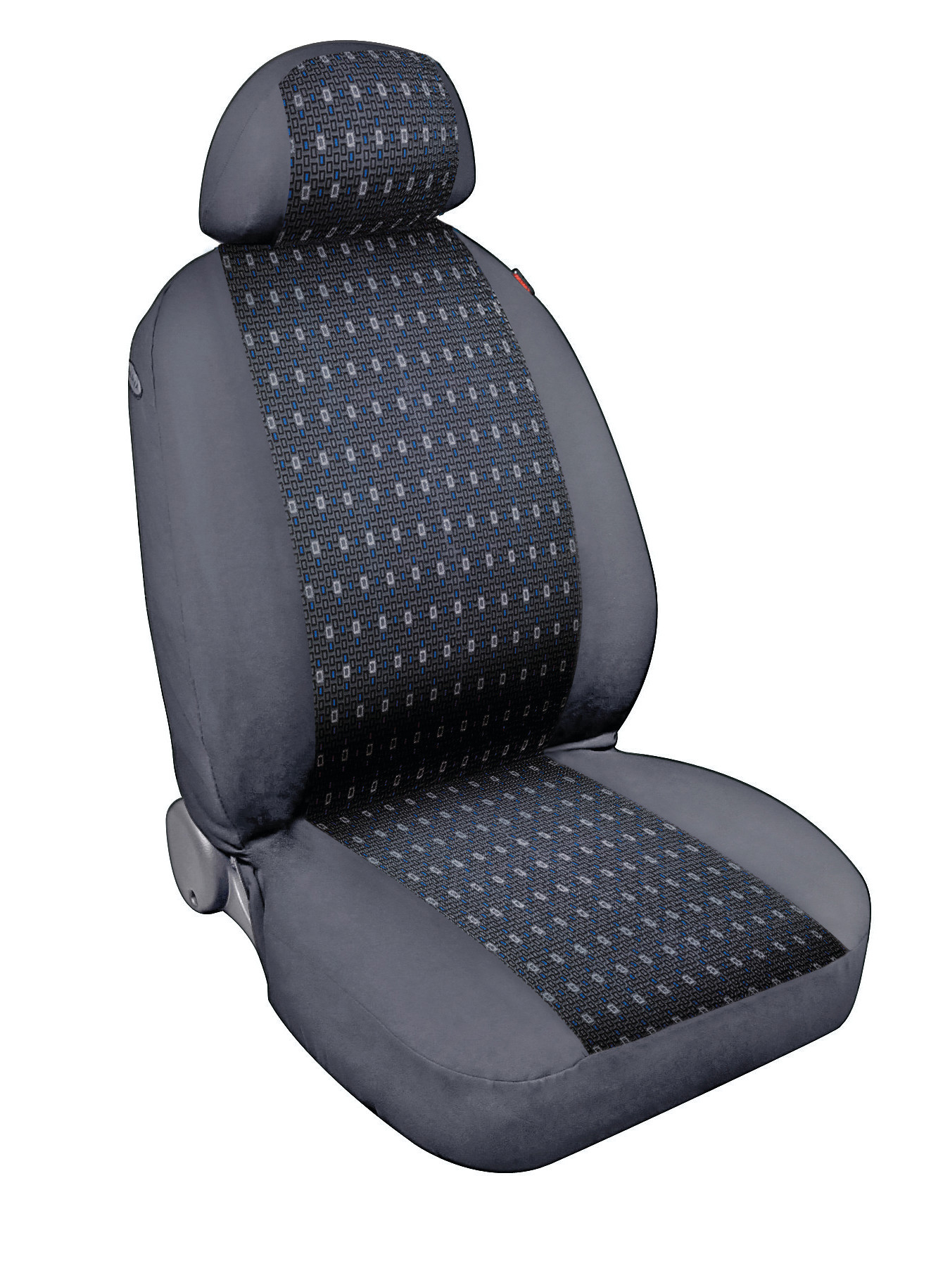 Square, coppia coprisedili anteriori in jacquard - Blu - immagine 2