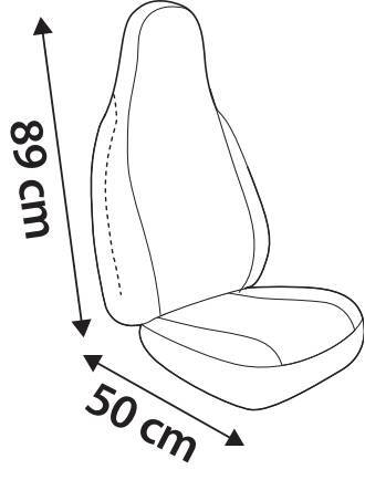 Duka High-Back, coppia coprisedili anteriori in tessuto jacquard e poliestere elasticizzati - Nero - immagine 3