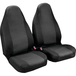 Duka High-Back, coppia coprisedili anteriori in tessuto jacquard e poliestere elasticizzati - Nero