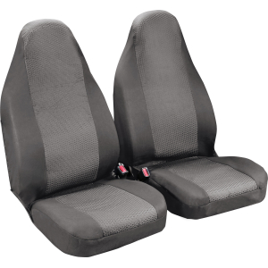 Duka High-Back, coppia coprisedili anteriori in tessuto jacquard e poliestere elasticizzati - Grigio