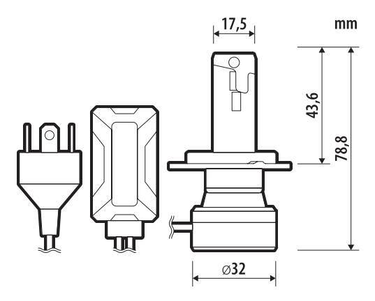 12/24V Halo Led Jupiter Series Quick-Fit - (H4-H19) - 55W - P43t / PU43t-3 - 1 pz - Scatola - immagine 3