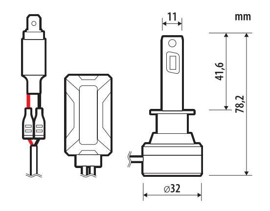 12/24V Halo Led Jupiter Series Quick-Fit - (H1) - 55W - P14,5s - 1 pz - Scatola - immagine 3