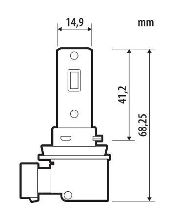 12V Halo Led Venus Series Quick-Fit - (H8-H9-H11) - 10W - PGJ19-X - 1 pz - Scatola - immagine 2