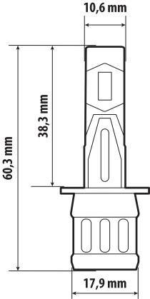 12V Halo Led Alien Series Quick-Fit - (H1) - 25W - P14,5s - 1 pz - Scatola - immagine 3