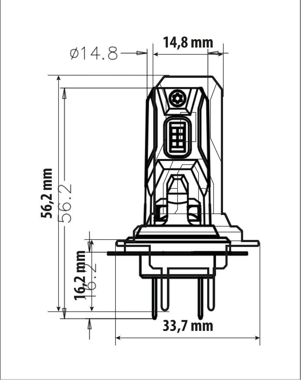 12V Halo Led Cyber Series Quick-Fit - (H7) - 22W - PX26d - 1 pz - Scatola - immagine 3