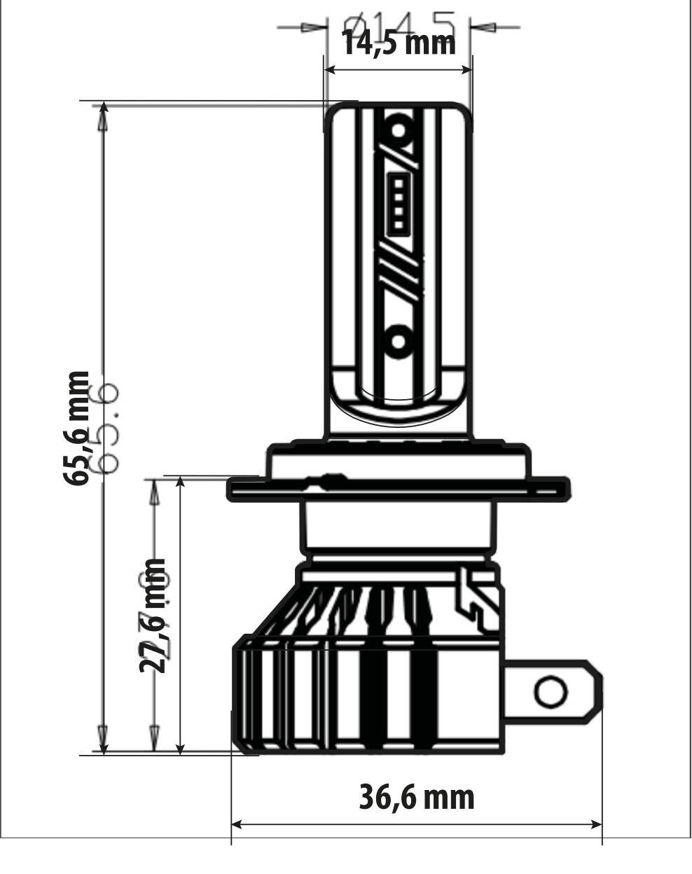 12V Halo Led Hyper Series Quick-Fit - (H7) - 15W - PX26d - 1 pz - Scatola - immagine 3