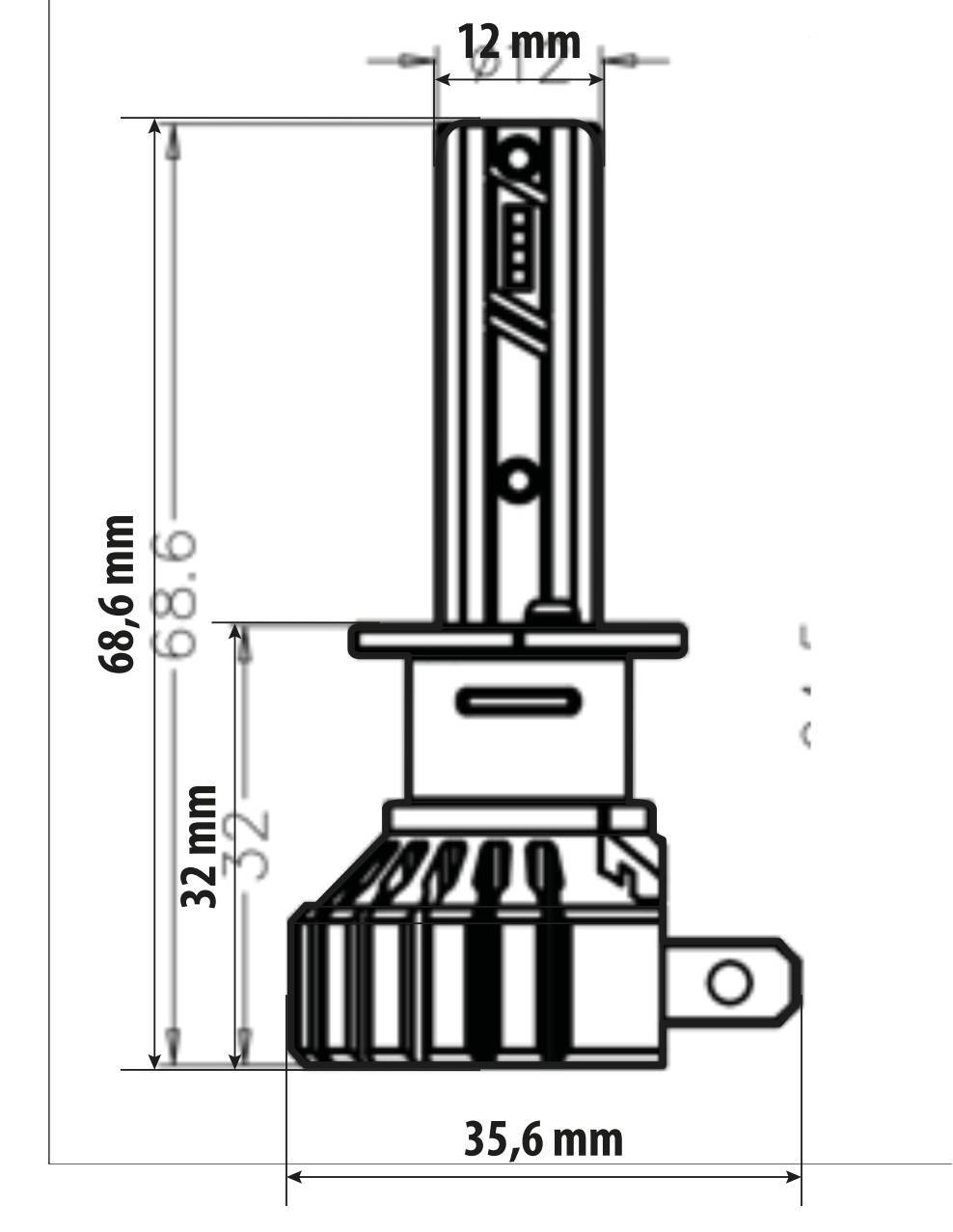 12V Halo Led Hyper Series Quick-Fit - (H1) - 15W - P14,5s - 1 pz - Scatola - immagine 4
