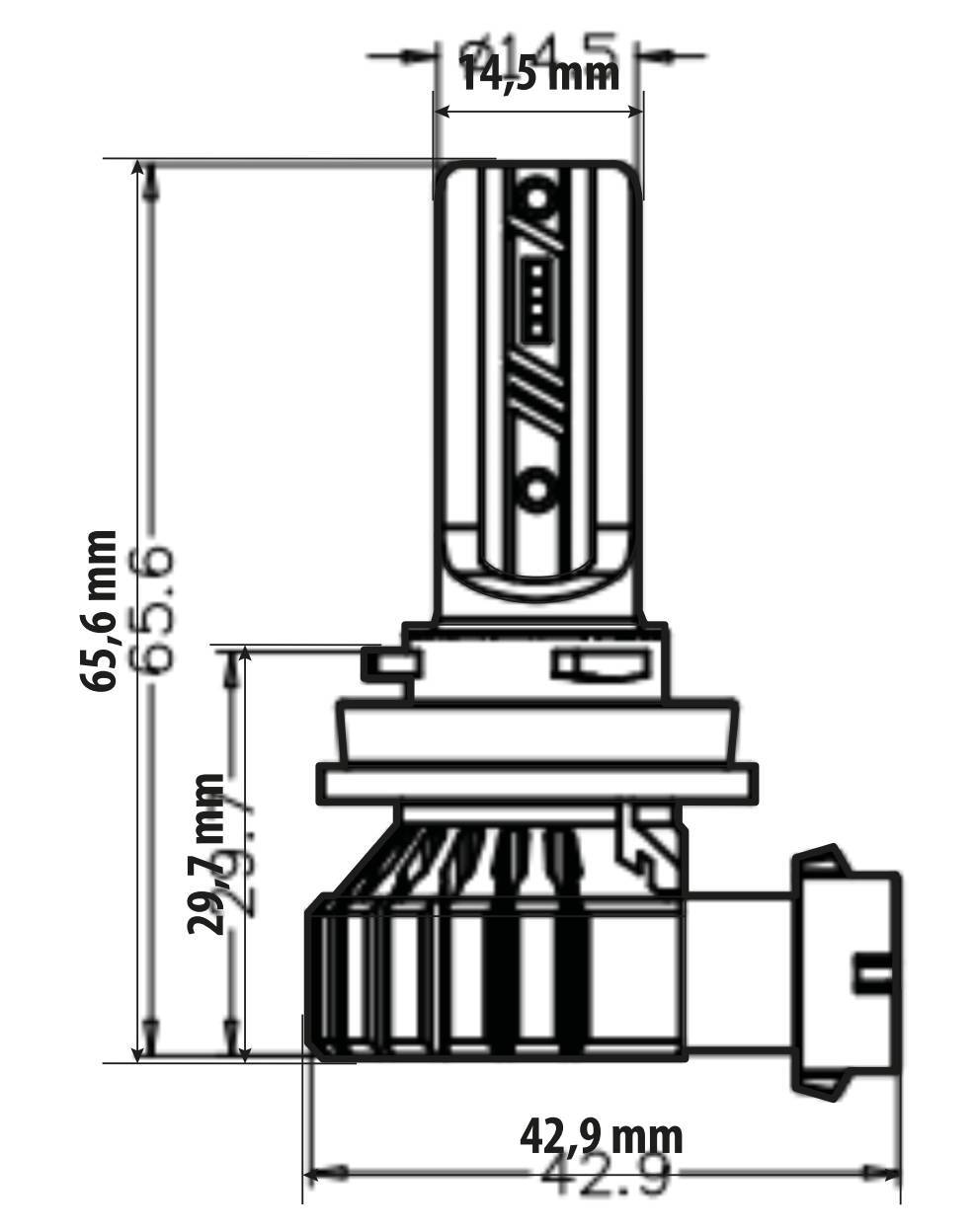 12V Halo Led Hyper Series Quick-Fit - (H8-H9-H11) - 15W - PGJ19-1/2/5 - 1 pz - Scatola - immagine 4